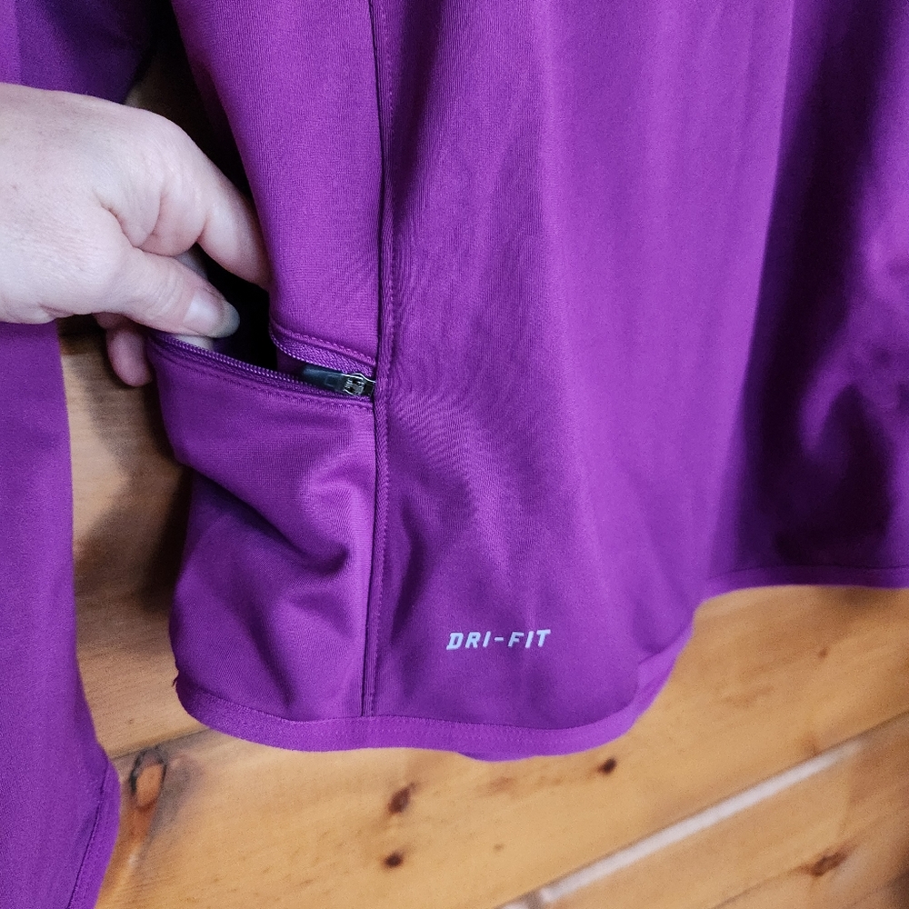 NIKE Element Purple Thermal Dri-Fit Running Hoodie 424841-551 Mesh Athletic Sz M - Picture 9 of 11